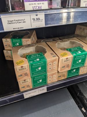 Vegan pie options at Whole Foods Market in Reno