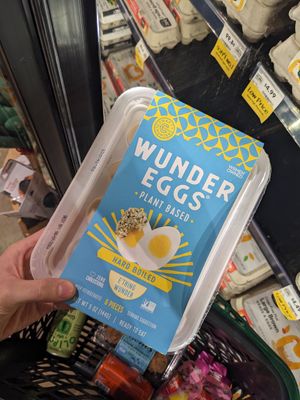 Vegan hard boiled eggs at Whole Foods Market in Reno