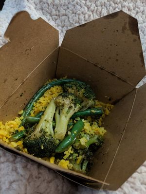 Hot foods bar always has veggies and rice, sometimes even tofu at Whole Foods Market in Reno