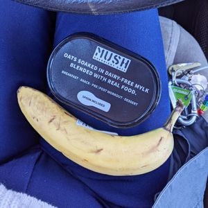 Overnight oats in the refrigerated section with the yogurt at Whole Foods Market in Reno