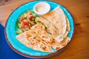Vegan Veggies Quesadilla at Casa Azul Taqueria in Providence