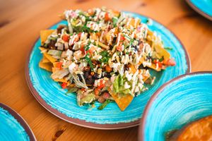 Vegan Chorizo Nachos  at Casa Azul Taqueria in Providence