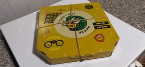 Pizza in a box at Chill Out Vegan in Odessa