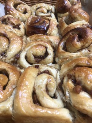 Cinnamon buns at Fruition Organic Market in Manhattan Beach