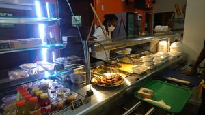 The buffet at Le Jericho in Grand-bourg