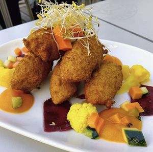 Croquetas veg at Aguaribay in Barcelona