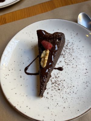 Chocolate and coconut cake   at Aguaribay in Barcelona