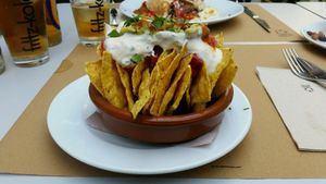 nachos at Aguaribay in Barcelona