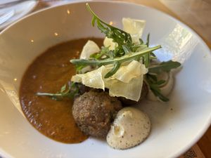 Veggie Balls - great!  at Aguaribay in Barcelona