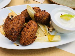 Croquetas de azuki at Aguaribay in Barcelona