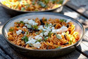 Sun Dried Tomato, Basil & Feta Pasta at Begadang Beer Garden in 