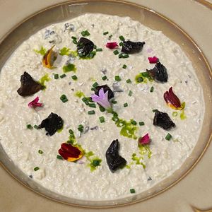 Raw cauliflower risotto at MA and The Seeds of Life in Hong Kong Island