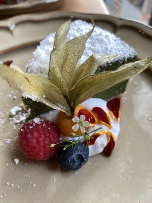 Macha cake at MA and The Seeds of Life in Hong Kong Island
