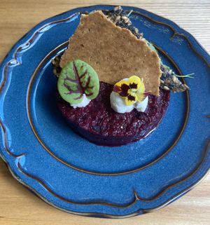 Beetroot tartare  at MA and The Seeds of Life in Hong Kong Island