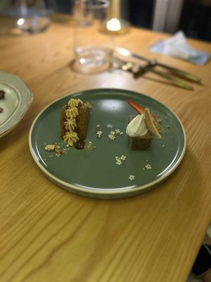 Coffee tart and cheese cake  at MA and The Seeds of Life in Hong Kong Island