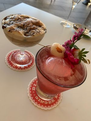 My vegan cocktail on right!  at Park and Cove in Noosa Heads