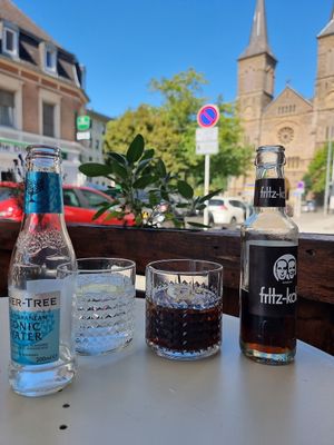 drinks on the terrace at Rucolino in Dudelange
