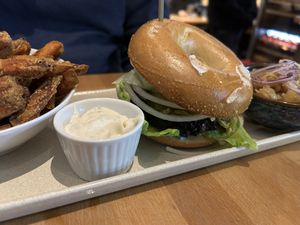 Seitan burger  at Rucolino in Dudelange