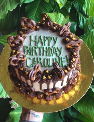 Custom Cake at Cats Luck Vegan in Neptune City