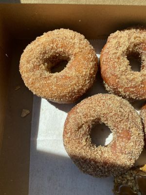 Fluffy and fresh cinnamon sugar donuts!!! at Cats Luck Vegan in Neptune City