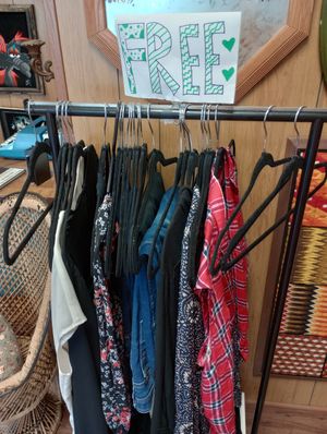 Even have an area giving away free clothing at Cats Luck Vegan in Neptune City