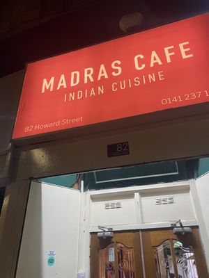 Outside   at Madras Cafe in Glasgow