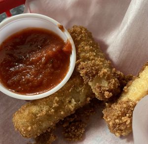 Vegan mozzarella sticks  at The Other Side HI Diner in Honolulu