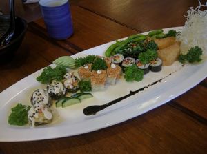 S21: Happiness Family Sushi Set - RM36
Pretty good. Considering how you wouldn't find anything similar elsewhere, the price isn't too unreasonable but definitely on the high side. at Sushi Kitchen - Sungai Ara in Penang