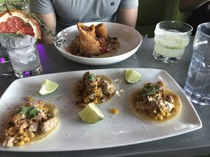 Chicken Tacos and Taquitos at GuacStar Kitchen and Cantina in Tempe
