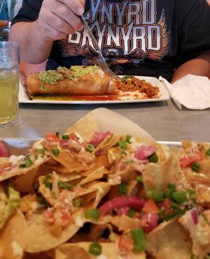 Nachos and Chimichanga at GuacStar Kitchen and Cantina in Tempe
