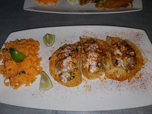 Chicken elote tacos at GuacStar Kitchen and Cantina in Tempe