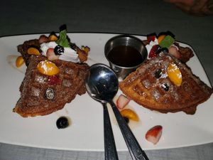 Churro waffle at GuacStar Kitchen and Cantina in Tempe