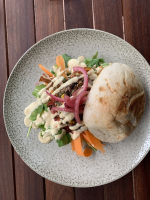 Veggie Burger at Tribe Cafe in Batemans Bay