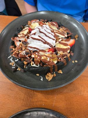 Charcoal waffle at Parakeet Cafe in Coronado