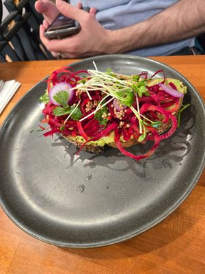 Avocado toast at Parakeet Cafe in Coronado