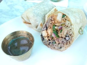 Mexicano with vegan chicken at Tocaya Modern Mexican in West Los Angeles