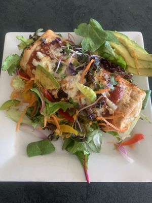 My vegan enchilada the next day. There were two so I thoroughly enjoyed left overs! Delicious.    at The Deck @ Sea Salt in Rainbow Beach