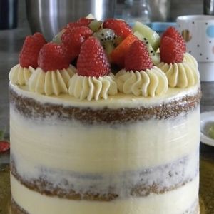 Naked cake  at Mimosa Vegan Bakery in Hermosillo