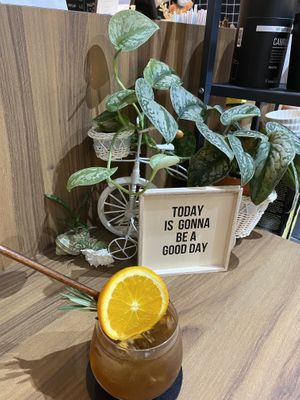 Nice decor at Lucky Cat Cafe in Northeast Singapore