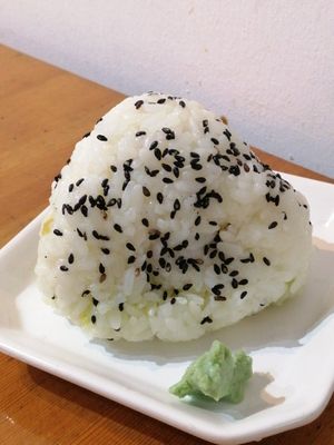 Vegan avocado onigiri at Lucky Cat Cafe in Northeast Singapore