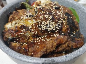 Tofunagi don  at Lucky Cat Cafe in Northeast Singapore