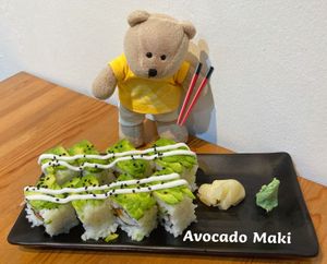 Avocado Maki at Lucky Cat Cafe in Northeast Singapore