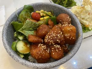 Yangnyeom Monkeyhead Mushroom Don at Lucky Cat Cafe in Northeast Singapore