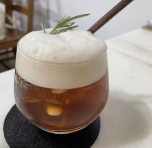 Yuzu black tea at Lucky Cat Cafe in Northeast Singapore