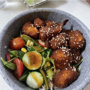 Highly recommended don at Lucky Cat Cafe in Northeast Singapore