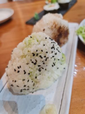 Avocado Vegan Mayo Onigiri ~ 11/8/22 at Lucky Cat Cafe in Northeast Singapore