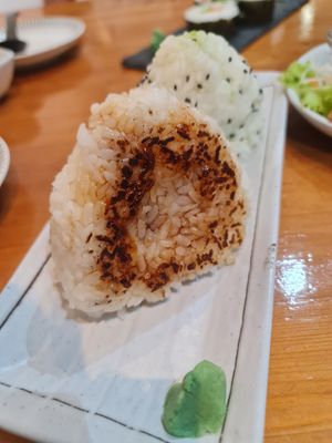 Yaki Shoyu Onigiri ~ 11/8/22 at Lucky Cat Cafe in Northeast Singapore