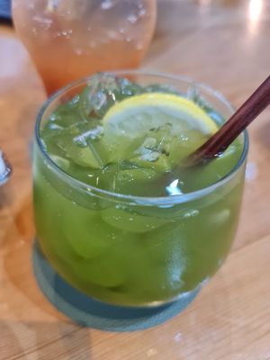 Lemon Matcha Tonic ~ 11/8/22 at Lucky Cat Cafe in Northeast Singapore