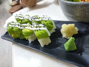 Avocado Sushi at Lucky Cat Cafe in Northeast Singapore