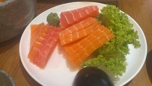 Sashimi  at Lucky Cat Cafe in Northeast Singapore